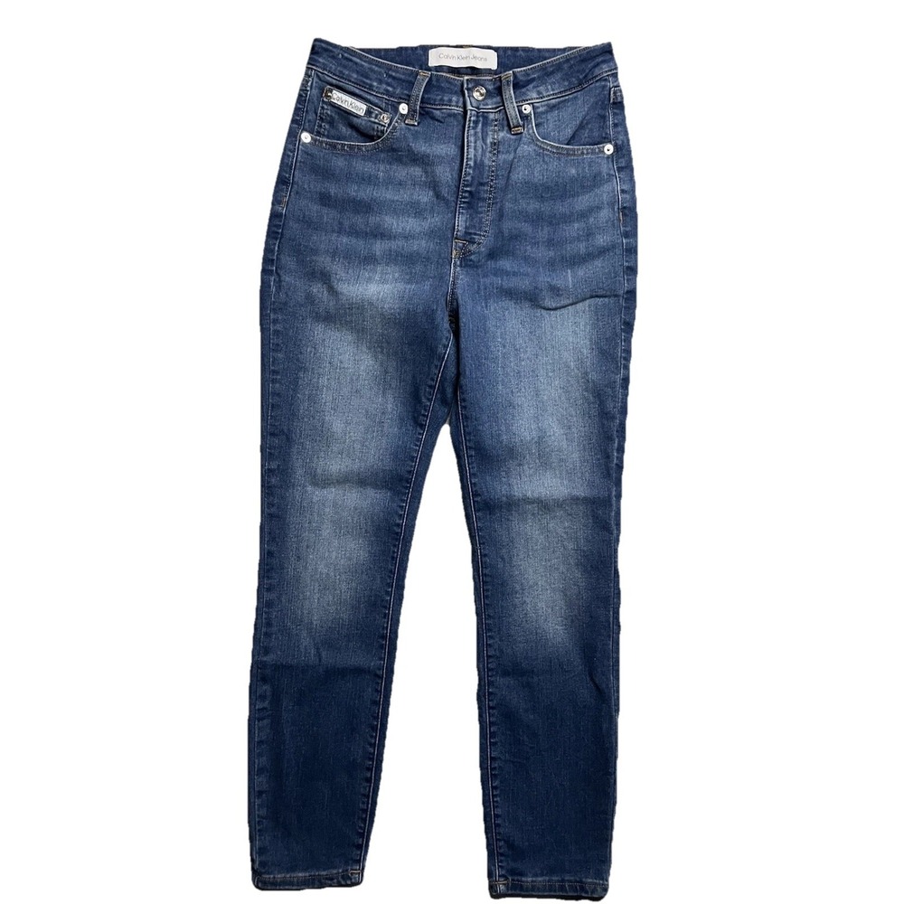 Calvin Klein CK High Rise Skinny Ankle Womens Denim Jeans Storm Blue 29" x 24.5"